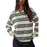 AIKO™ – Refined Striped Long Sleeve Top