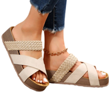 CORI™ – Woven Crossband Thick Sole Sandals