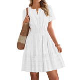 BLOSSOM™ – Boho V-Neck Mini Dress