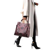 CELINA™ – Embossed Floral Tote & Crossbody Handbag Set
