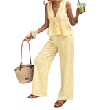 NADETTE™ – Striped Bohemian Tie-Waist Two-Piece Set