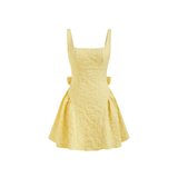 DELPHINE™ – Bow-Back Jacquard Mini Dress
