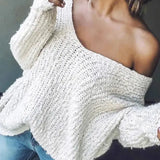 TELIKA™ - Comfy Drop Shoulder Long Sleeve Sweater