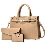 ALENOR™ – Crocodile Embossed Large Capacity Crossbody Handbag Set