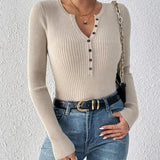 SHASHA™ - Elegant Chic Slim Fit Long Sleeve Round Neck Tops