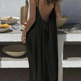 NORALYN™ - Simple Solid Backless Cami Dress for Beach