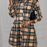 MARIA™ - Elegant Slimming Check Dress for Autumn & Winter