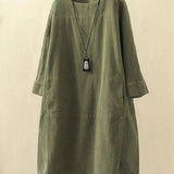 BRIDIE™ - Relaxed Fit Corduroy Midi