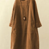 BRIDIE™ - Relaxed Fit Corduroy Midi