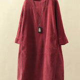 BRIDIE™ - Relaxed Fit Corduroy Midi