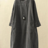 BRIDIE™ - Relaxed Fit Corduroy Midi