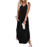 CASPIENNE™ – Breezy Floral Pocket Maxi Dress