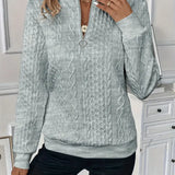 EMMA™ |  Elegant Quarter-Zip Sweater