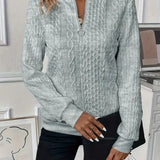EMMA™ |  Elegant Quarter-Zip Sweater
