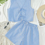 MOESHA™ - Chic Summer Sleeveless Vest and High-Waist Shorts Set
