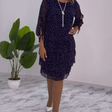 ELINA™ - Dotted Elegance Dress