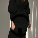 CAROLYN™ - Classy Balloon Sleeve Dress