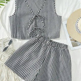MOESHA™ - Chic Summer Sleeveless Vest and High-Waist Shorts Set