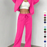 KELSEA™ - Casual Tracksuit Set for Women Zipper Jacket & Natural Waist Pants