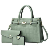 ALENOR™ – Crocodile Embossed Large Capacity Crossbody Handbag Set