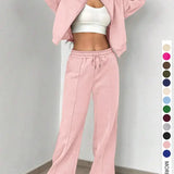 KELSEA™ - Casual Tracksuit Set for Women Zipper Jacket & Natural Waist Pants