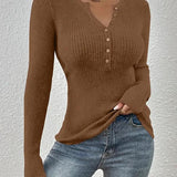 SHASHA™ - Elegant Chic Slim Fit Long Sleeve Round Neck Tops