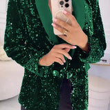 LUXARA™ -Shimmer Sequin Blazer