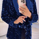 LUXARA™ -Shimmer Sequin Blazer