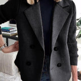 SORELLE™ - Elegant Knit-Sleeve Blazer