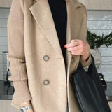 SORELLE™ - Elegant Knit-Sleeve Blazer