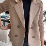 SORELLE™ - Elegant Knit-Sleeve Blazer