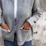 SARIA™ - Zip-Up Knit Cardigan