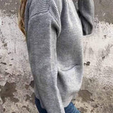 SARIA™ - Zip-Up Knit Cardigan