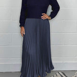 SOPHIA™ - Knit Jumper & Pleated Satin Skirt