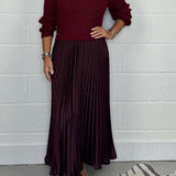 SOPHIA™ - Knit Jumper & Pleated Satin Skirt