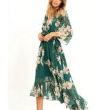 YASMINE™ - Elegant Kimono Midi Dress