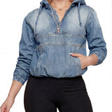 LINDA™ – Casual Half Zip Hoodie Pullover
