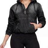 LINDA™ – Casual Half Zip Hoodie Pullover
