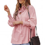 SARAH™ – Modern Striped Button Shirt