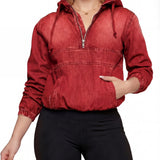 LINDA™ – Casual Half Zip Hoodie Pullover