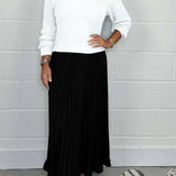 SOPHIA™ - Knit Jumper & Pleated Satin Skirt