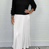 SOPHIA™ - Knit Jumper & Pleated Satin Skirt