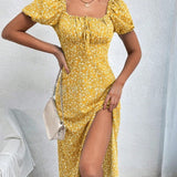 COLETTE™ – Casual Summer Square Neck A-Line Dress